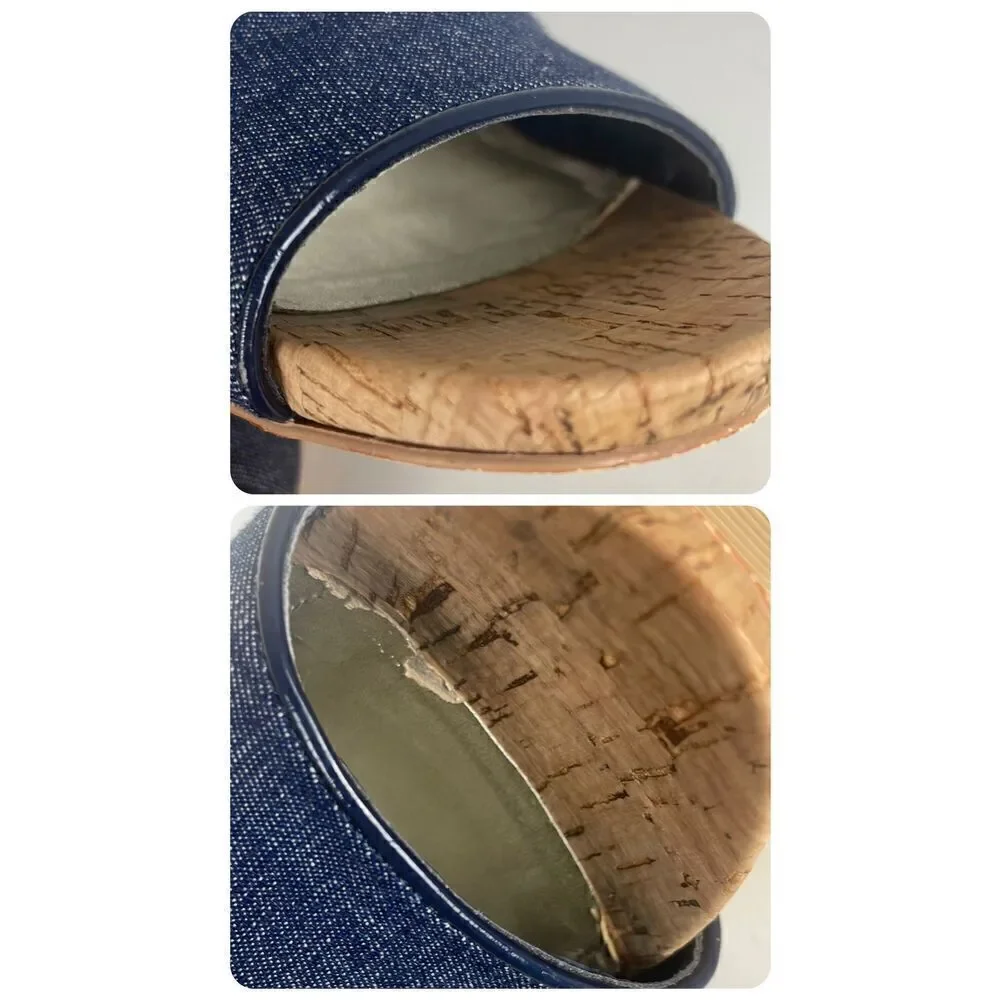 Anne Klein Ohno Denim Mule Sandals 8